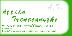 attila trencsanszki business card